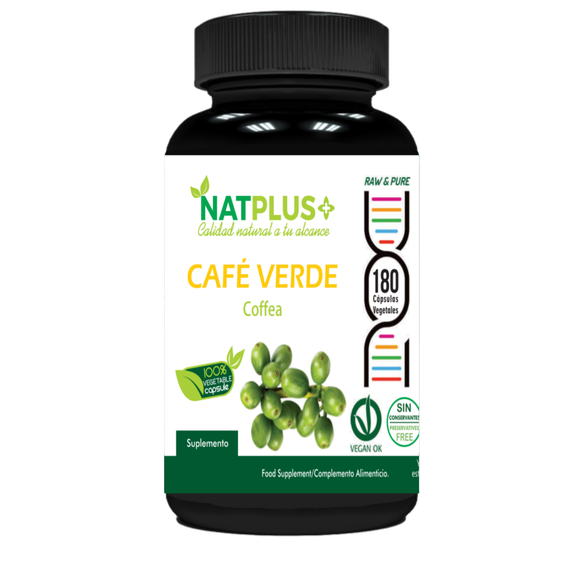 Café verde 180 cápsulas vegetales 500mg