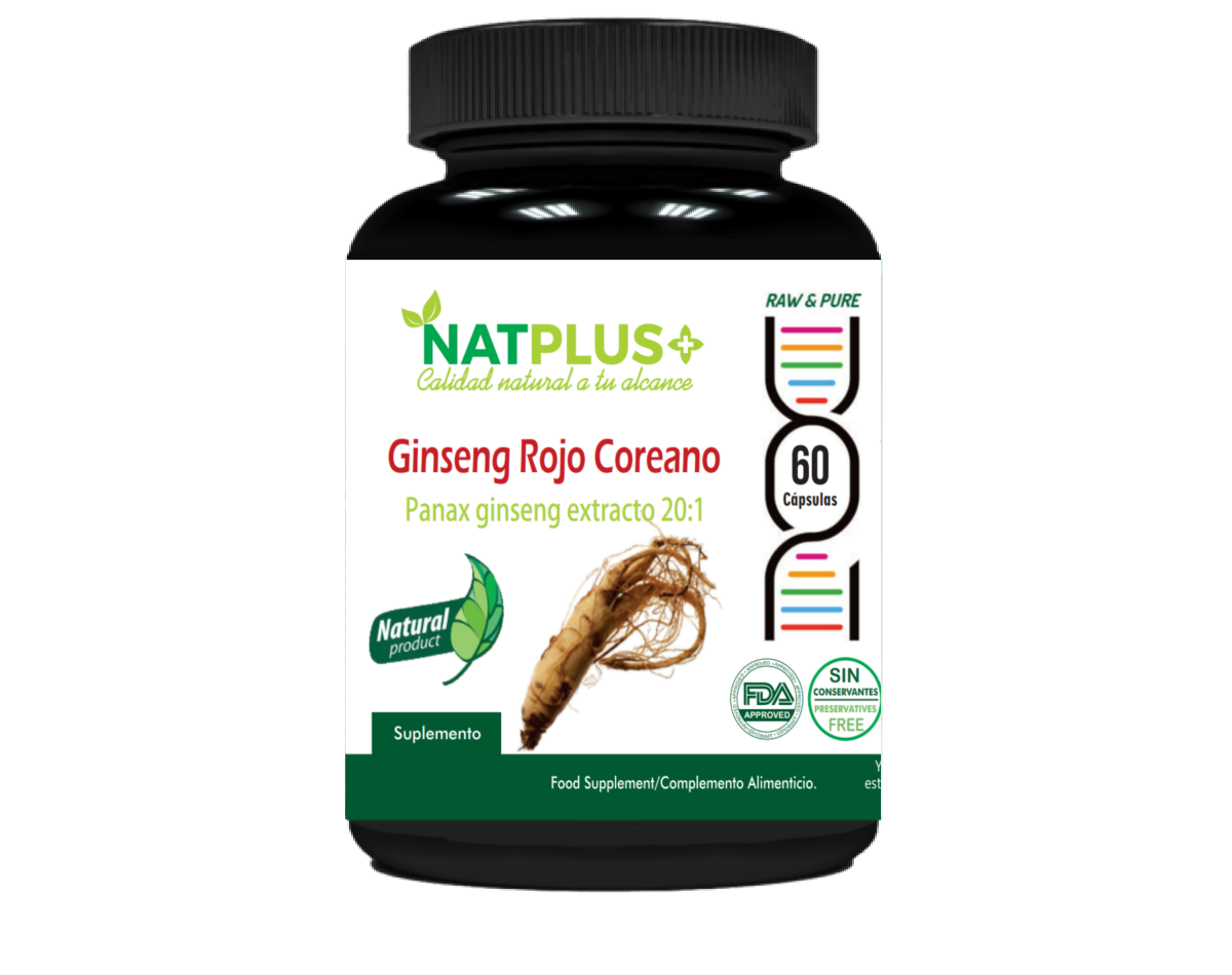 Ginseng Rojo Coreano (extracto 20:1) 60 Cápsulas de 250mg