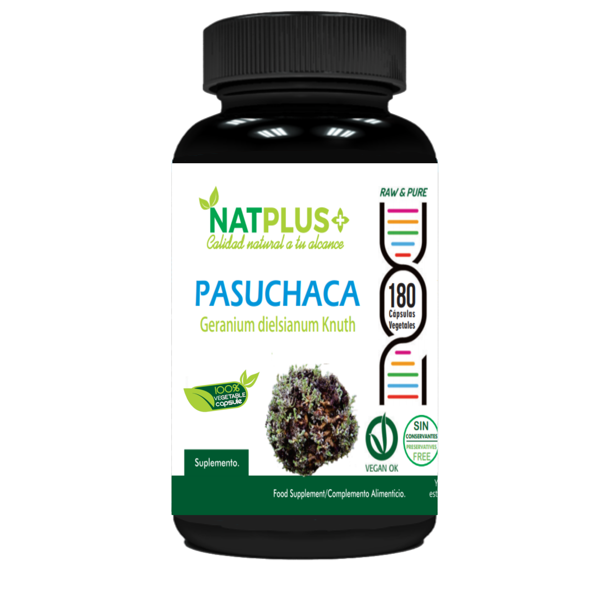 Pasuchaca 180 cápsulas vegetales 450mg