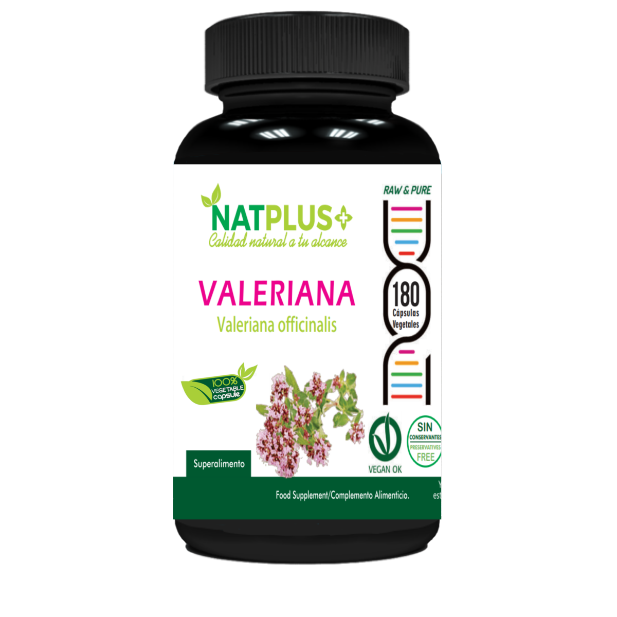 Valeriana 180 Cápsulas De 500mg