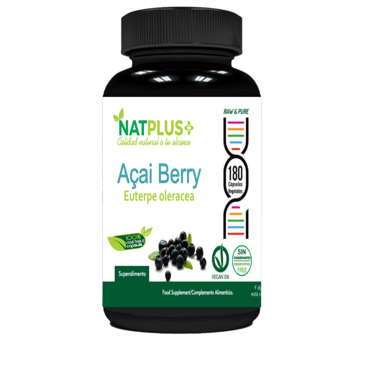 Acaí Berry 180 cápsulas vegetales 500mg