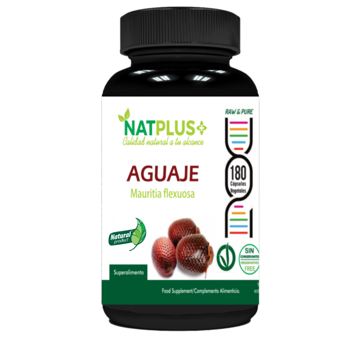 Aguaje 180 cápsulas vegetales 500mg