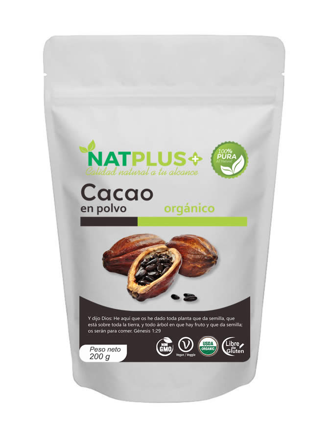 Cacao en polvo orgánico 200 g