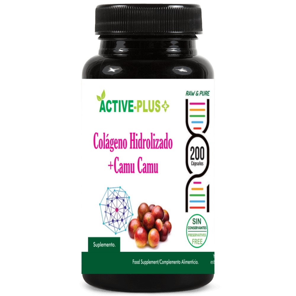 Colágeno Hidrolizado + Camu Camu 200 cápsulas de 500mg