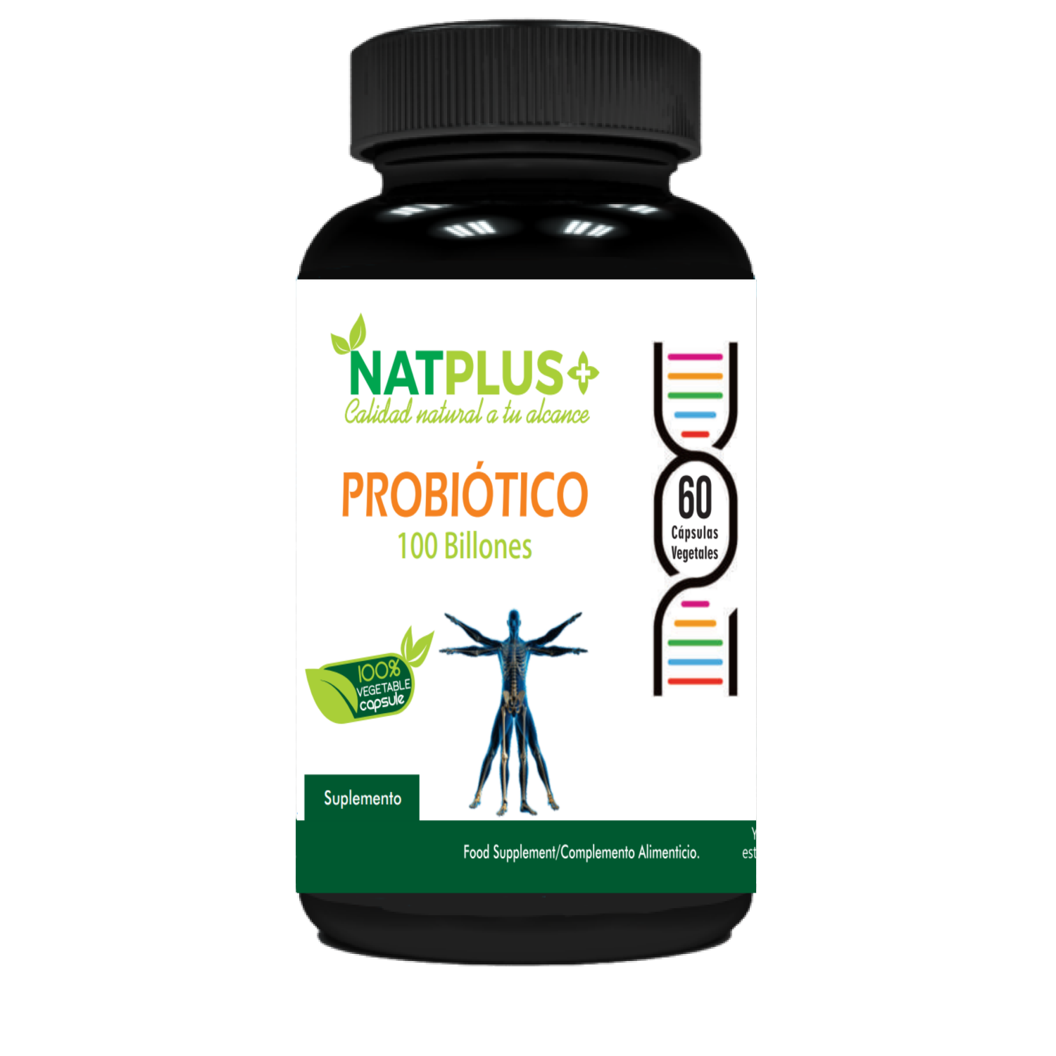 Probiotico 100 Billones 10 Cepas 60 Capsulas