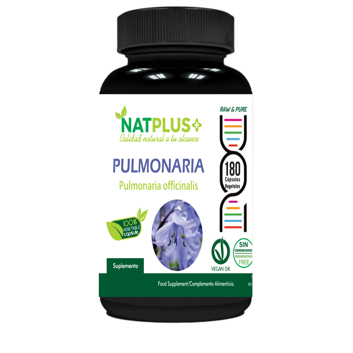 Pulmonaria 180 cápsulas vegetales 450mg