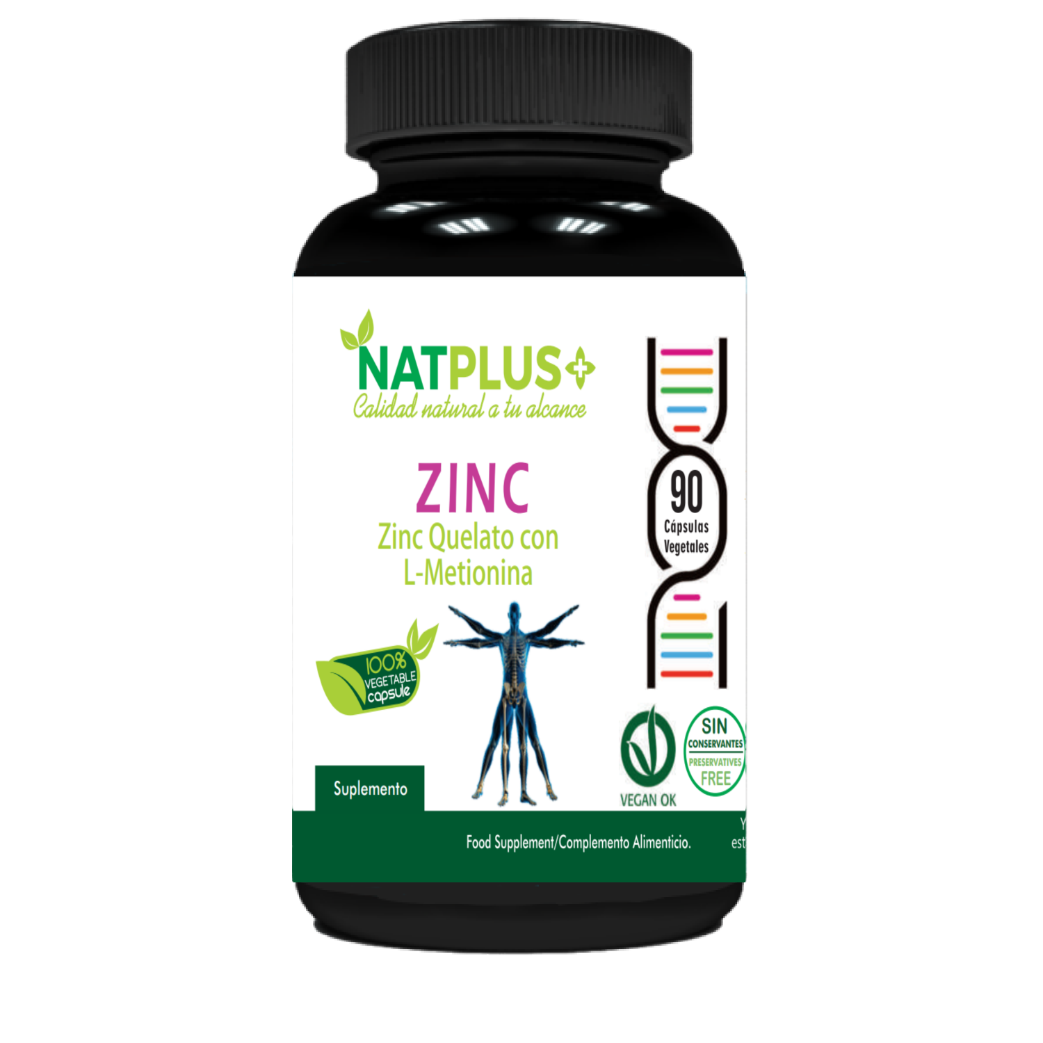 Zinc Quelato Con L-metionina 90 Capsulas