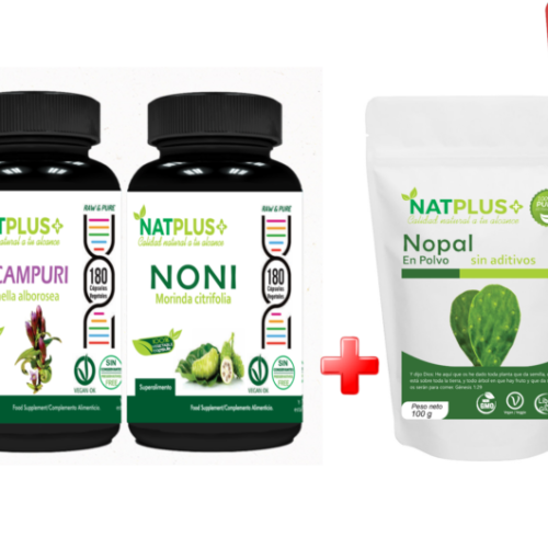 Pack Adelgazar: Noni/Hercampuri 360 Caps + Nopal de regalo