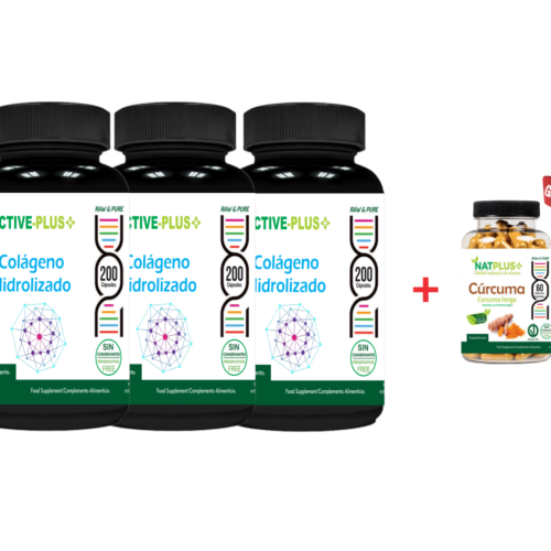 Pack Colágeno Hidrolizado (3 frascos) = 600 cápsulas