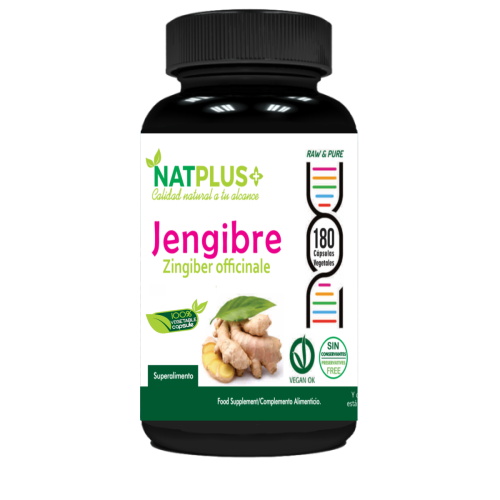 Jengibre 180 cápsulas vegetales 500mg