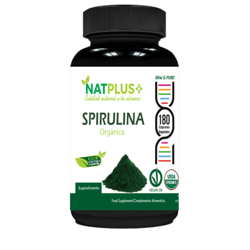 Spirulina 180 capsulas vegetales  500mg