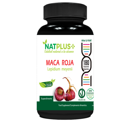 Maca Roja 180 cápsulas vegetales 450mg