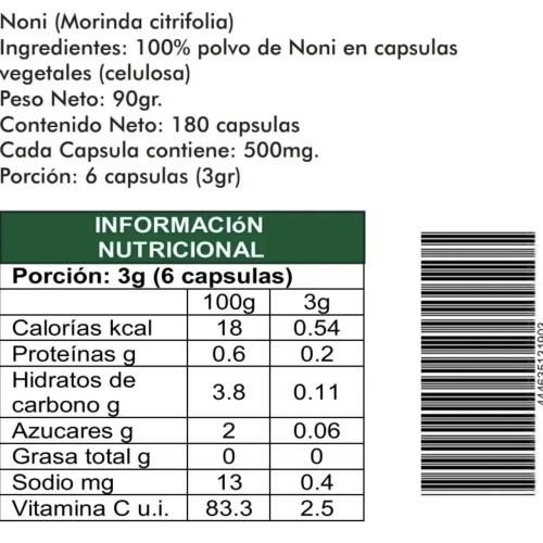Pack Adelgazar: Noni/Hercampuri 360 Caps + Nopal de regalo