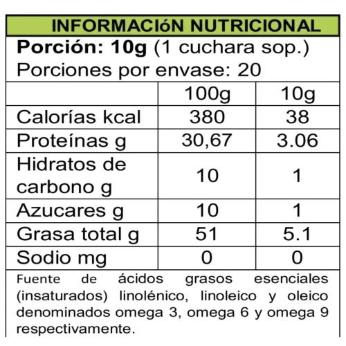 Sacha Inchi en polvo sin aditivos 200 g